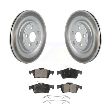 Rear Coat Brake Rotors Ceramic Pad Kit For Jaguar XF XJ XK Vanden Plas XKR S-Type XJR XJ8 KGT-101583