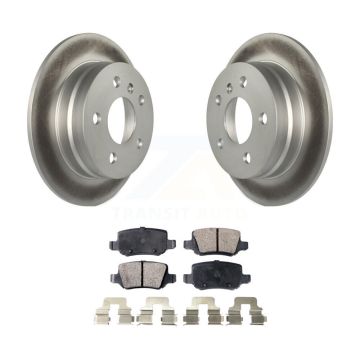 Rear Coated Disc Brake Rotors And Ceramic Pads Kit For 2006-2011 Mercedes-Benz B200 KGT-101586