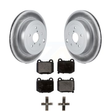 Rear Coated Disc Brake Rotors And Ceramic Pads Kit For Subaru Impreza WRX STI KGT-101587