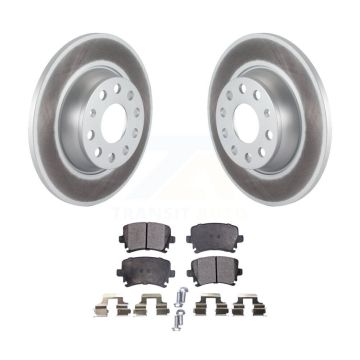 Rear Coat Brake Rotor Ceramic Pad Kit For Volkswagen Jetta GTI Passat Eos Audi A3 Quattro KGT-101588