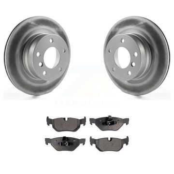 Rear Coated Disc Brake Rotors And Ceramic Pads Kit For 2008-2013 BMW 128i KGT-101589