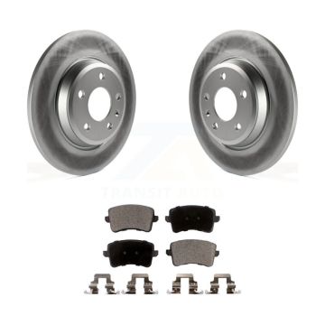 Rear Coated Disc Brake Rotors And Ceramic Pads Kit For Audi Q5 A4 Quattro A5 allroad S5 KGT-101590