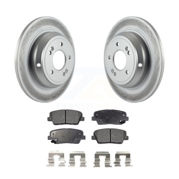 Rear Coated Disc Brake Rotors And Ceramic Pads Kit For Hyundai Genesis KGT-101592