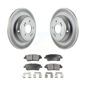 Rear Coated Disc Brake Rotors And Ceramic Pads Kit For Hyundai Genesis G80 Kia K900 KGT-101593