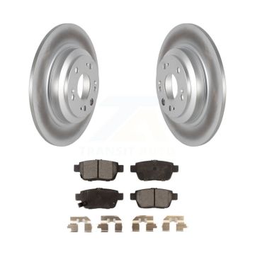 Rear Coated Disc Brake Rotors And Ceramic Pads Kit For 2009-2014 Acura TL KGT-101597