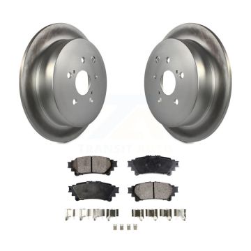 Rear Coated Brake Rotor & Ceramic Pad Kit For Toyota Sienna Highlander Lexus RX350 RX450h KGT-101601