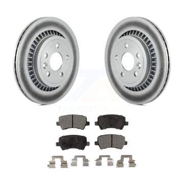 Rear Coated Disc Brake Rotors And Ceramic Pads Kit For 2010-2017 Volvo XC60 KGT-101604