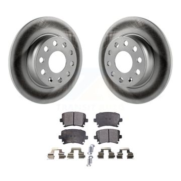 Rear Coated Disc Brake Rotors And Ceramic Pads Kit For Volkswagen GTI Eos Audi A3 Quattro KGT-101611