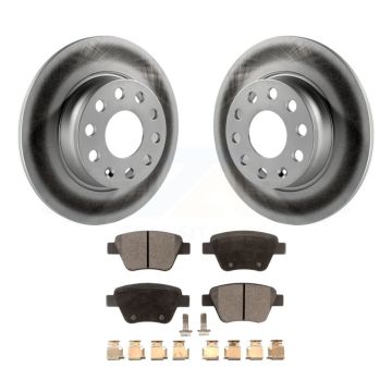 Rear Coat Brake Rotor Ceramic Pad Kit For Volkswagen Jetta Golf Beetle Passat GTI Audi A3 KGT-101612