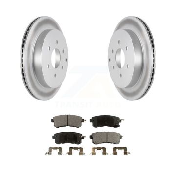 Rear Coated Disc Brake Rotors And Ceramic Pads Kit For INFINITI QX80 Nissan Armada QX56 KGT-101618