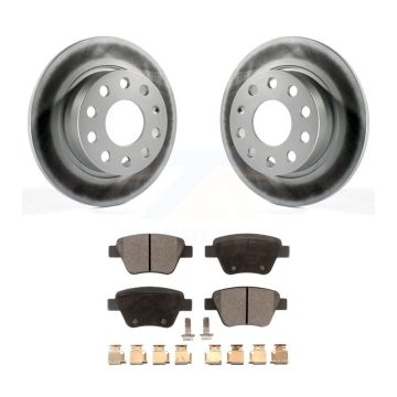 Rear Coated Disc Brake Rotors And Ceramic Pads Kit For Volkswagen Jetta Eos Audi A3 GTI KGT-101619