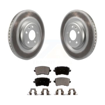 Rear Coated Disc Brake Rotors And Ceramic Pads Kit For Audi Q5 S4 A4 Quattro S5 SQ5 A5 KGT-101622