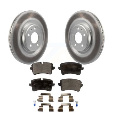Rear Coated Disc Brake Rotors And Ceramic Pad Kit For Audi Porsche Macan A6 Quattro A7 A8 KGT-101623