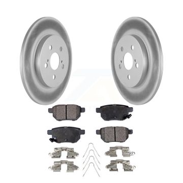 Rear Coated Disc Brake Rotors And Ceramic Pads Kit For Lexus CT200h KGT-101626