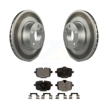 Rear Coated Disc Brake Rotors And Ceramic Pads Kit For 2012 BMW X3 From 10 11 KGT-101627