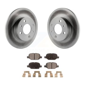 Rear Coated Disc Brake Rotors And Ceramic Pads Kit For Fiat 500 KGT-101629