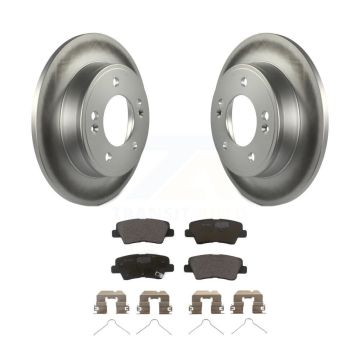 Rear Coated Disc Brake Rotors And Ceramic Pads Kit For Hyundai Elantra Venue Kia Soul KGT-101634