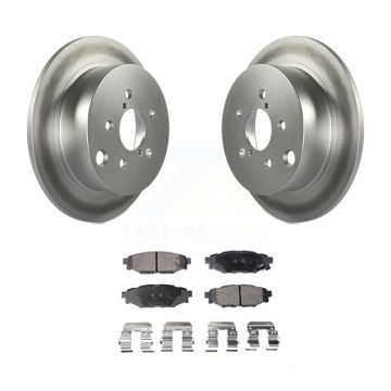 Rear Coated Disc Brake Rotor And Ceramic Pad Kit For Subaru Crosstrek Impreza Forester XV KGT-101636
