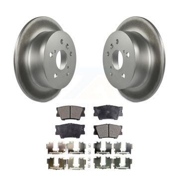 Rear Coated Disc Brake Rotor & Ceramic Pad Kit For Toyota Camry Lexus ES350 Avalon ES300h KGT-101637