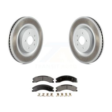 Rear Coated Disc Brake Rotors & Ceramic Pad Kit For 2012-2021 Nissan NV2500 NV3500 NV1500 KGT-101638