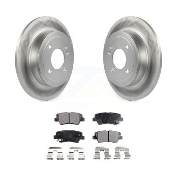 Rear Coated Disc Brake Rotors And Ceramic Pads Kit For Hyundai Accent Kia Rio KGT-101640