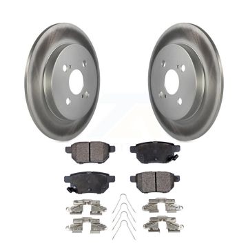 Rear Coated Disc Brake Rotors And Ceramic Pads Kit For 2012-2018 Toyota Yaris KGT-101643