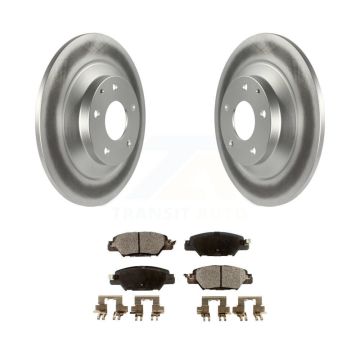 Rear Coated Disc Brake Rotors And Ceramic Pads Kit For 2016-2024 Mazda CX-5 KGT-101646