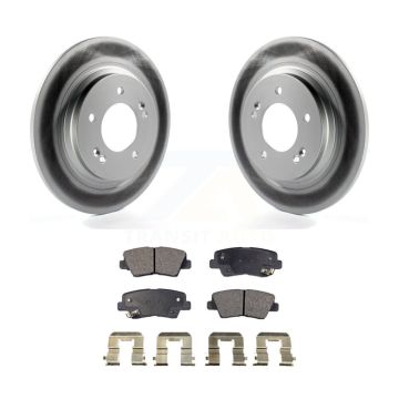 Rear Coated Disc Brake Rotors And Ceramic Pads Kit For Hyundai Sonata Azera KGT-101647