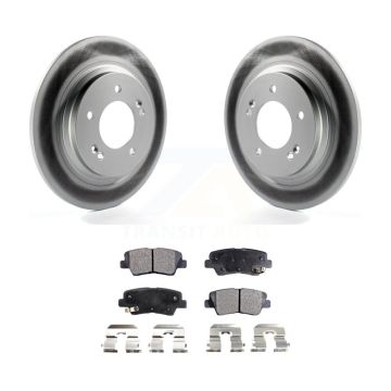 Rear Coat Disc Brake Rotors Ceramic Pad Kit For Kia Optima Hyundai Sonata Soul EV Cadenza KGT-101648