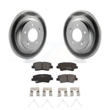 Rear Coat Brake Rotors Ceramic Pad Kit For Hyundai Kia Sonata Elantra GT Optima Forte5 EV KGT-101649