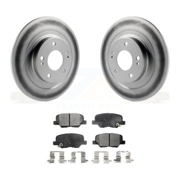 Rear Coated Disc Brake Rotors And Ceramic Pad Kit For Mitsubishi RVR Outlander PHEV Sport KGT-101651
