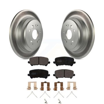 Rear Coated Disc Brake Rotors And Ceramic Pads Kit For 2014-2016 Acura MDX KGT-101652