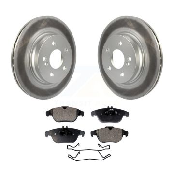 Rear Coated Disc Brake Rotor & Ceramic Pad Kit For Mercedes-Benz C300 C350 E350 C250 E550 KGT-101657