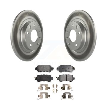 Rear Coated Disc Brake Rotors And Ceramic Pads Kit For 2016-2018 Mazda CX-3 KGT-101669