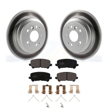 Rear Coated Disc Brake Rotors And Ceramic Pads Kit For Honda Pilot Ridgeline Passport KGT-101670