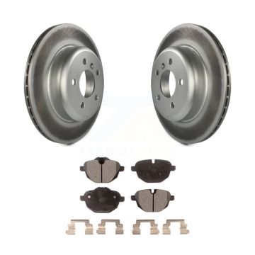 Rear Coated Disc Brake Rotor Ceramic Pad Kit For BMW 535i xDrive 528i 535d ActiveHybrid 5 KGT-101677