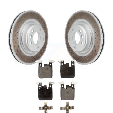 Rear Coat Brake Rotor Ceramic Pad Kit For BMW 320i xDrive 230i 228i 328i M240i M235i 428i KGT-101685