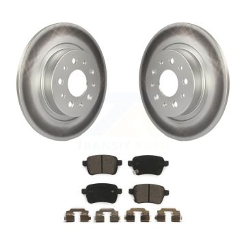 Rear Coated Disc Brake Rotors And Ceramic Pads Kit For 2014-2020 Fiat 500L KGT-101777