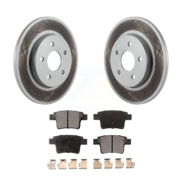 Rear Coated Disc Brake Rotors And Ceramic Pads Kit For 2006-2008 Jaguar X-Type KGT-101778