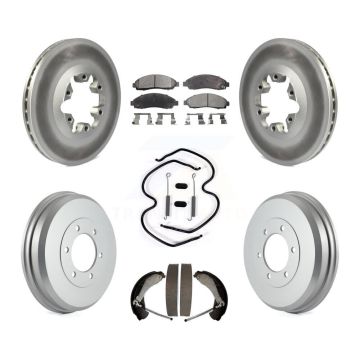 Front Rear Coat Brake Rotors Ceramic Pad Drum Kit (7Pc) For Chevrolet Colorado GMC Canyon KGT-101790