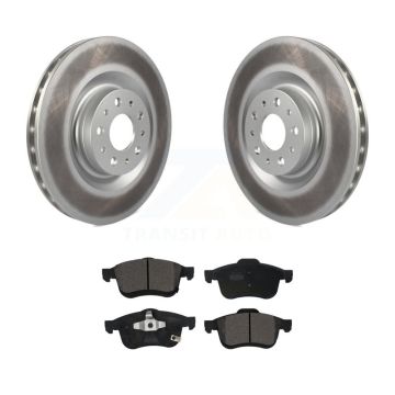 Front Coated Disc Brake Rotors And Ceramic Pads Kit For 2014-2020 Fiat 500L KGT-101842