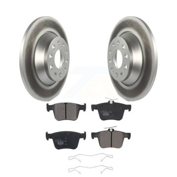 Rear Coat Disc Brake Rotor Ceramic Pad Kit For Volkswagen Tiguan Jetta Audi Q3 TT Quattro KGT-101946