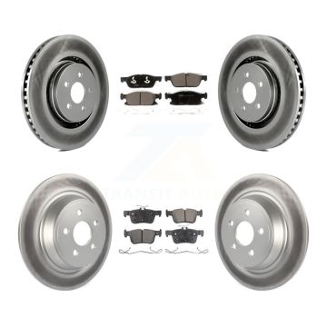 Front Rear Coat Disc Brake Rotors Ceramic Pad Kit For Ford Fusion Lincoln MKZ Continental KGT-101975