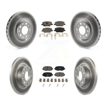 Front Rear Coated Disc Brake Rotors And Ceramic Pads Kit For Jeep Renegade Fiat 500X KGT-101976