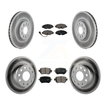 Front Rear Coat Disc Brake Rotors Ceramic Pad Kit For Volkswagen GTI Golf Alltrack Passat KGT-101986