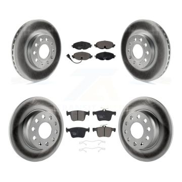 Front Rear Coated Brake Rotors Ceramic Pad Kit For Volkswagen Taos Audi A3 Quattro e-Golf KGT-101988