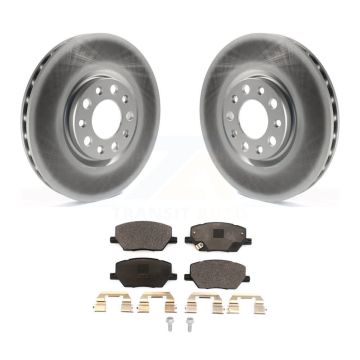Front Coated Disc Brake Rotors And Ceramic Pads Kit For Jeep Compass Renegade Fiat 500X KGT-102010