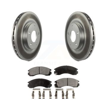 Front Coated Disc Brake Rotors And Ceramic Pads Kit For Mitsubishi Lancer KGT-102034