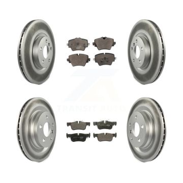 Front Rear Coated Brake Rotor & Ceramic Pad Kit For BMW X1 X2 Mini Cooper Countryman 228i KGT-102040