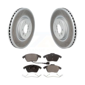 Front Coat Brake Rotors Ceramic Pad Kit For Volkswagen CC With 340mm Diameter Rotor KGT-102075